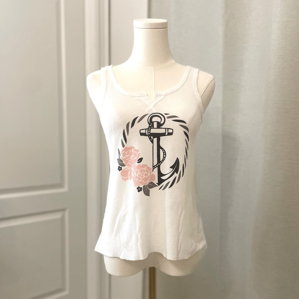 Abercrombie & Fitch White Sleeveless Top